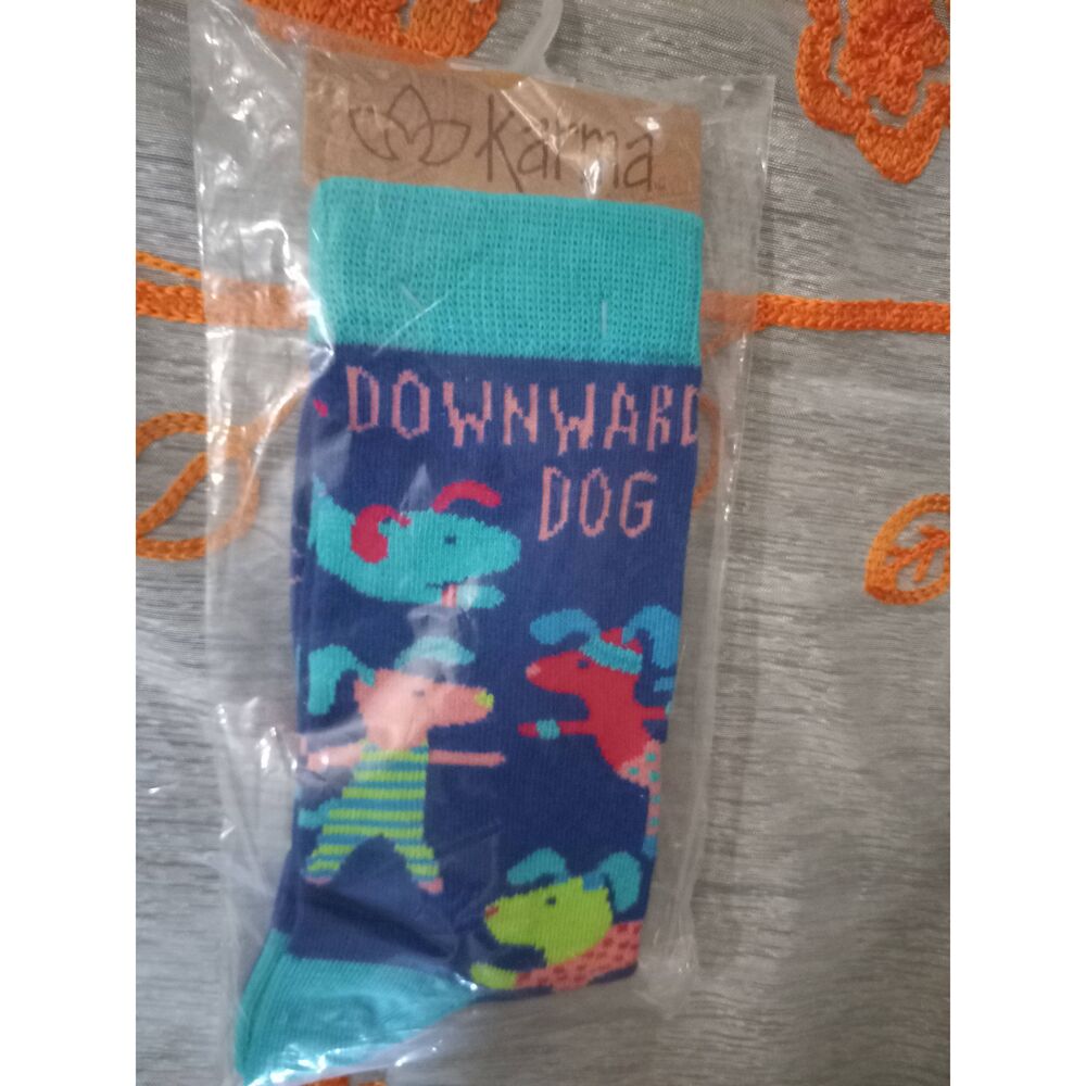 Downward dog karma quality yoga socks 🧦